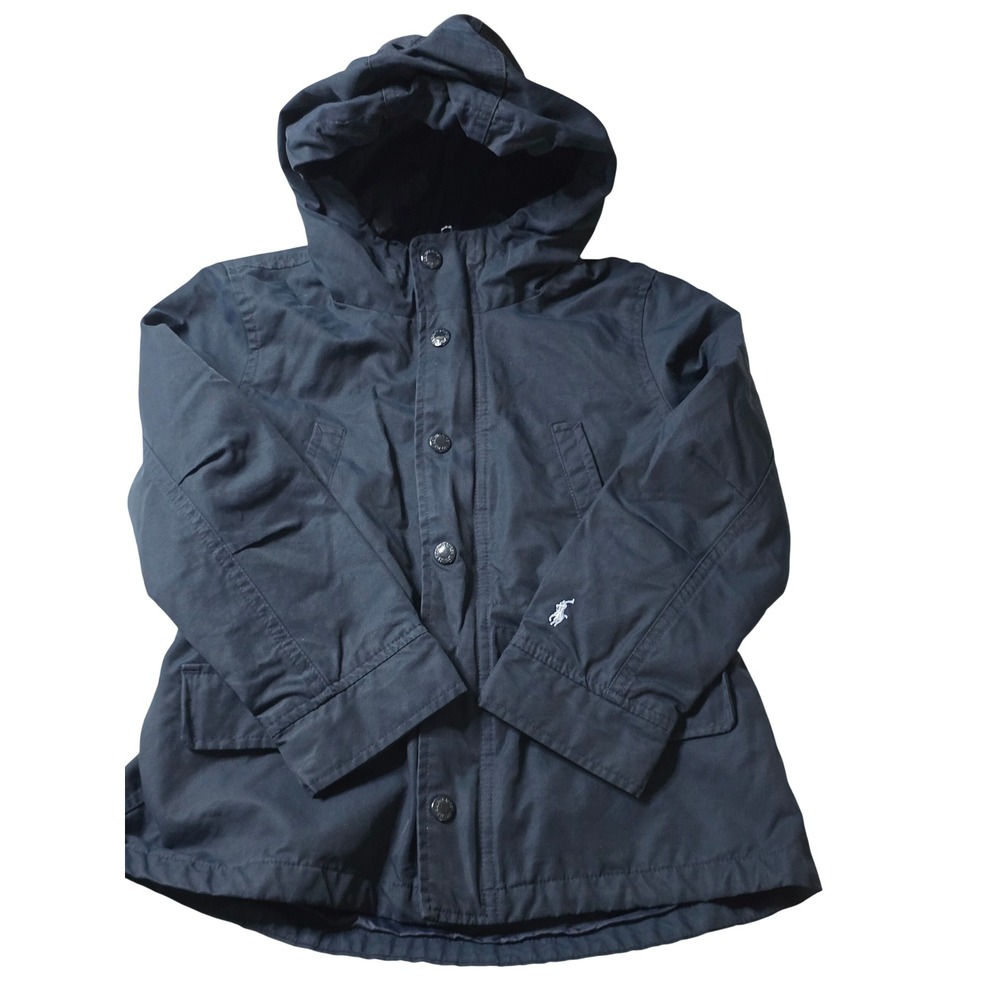 Polo Ralph Lauren Kids Navy Blue Hooded Utility Jacket Size 5